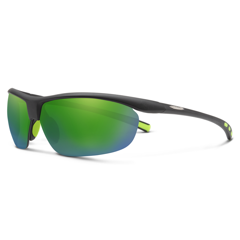 Suncloud Zephyr in Matte Black w/Polarized Green Mirror Lens