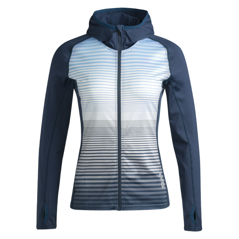 Swix Women's Tista Full Zip Hood Midlayer in Teal