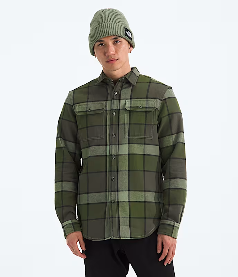 The North Face Arroyo Flannel Shirt Plaid in New Taupe Green