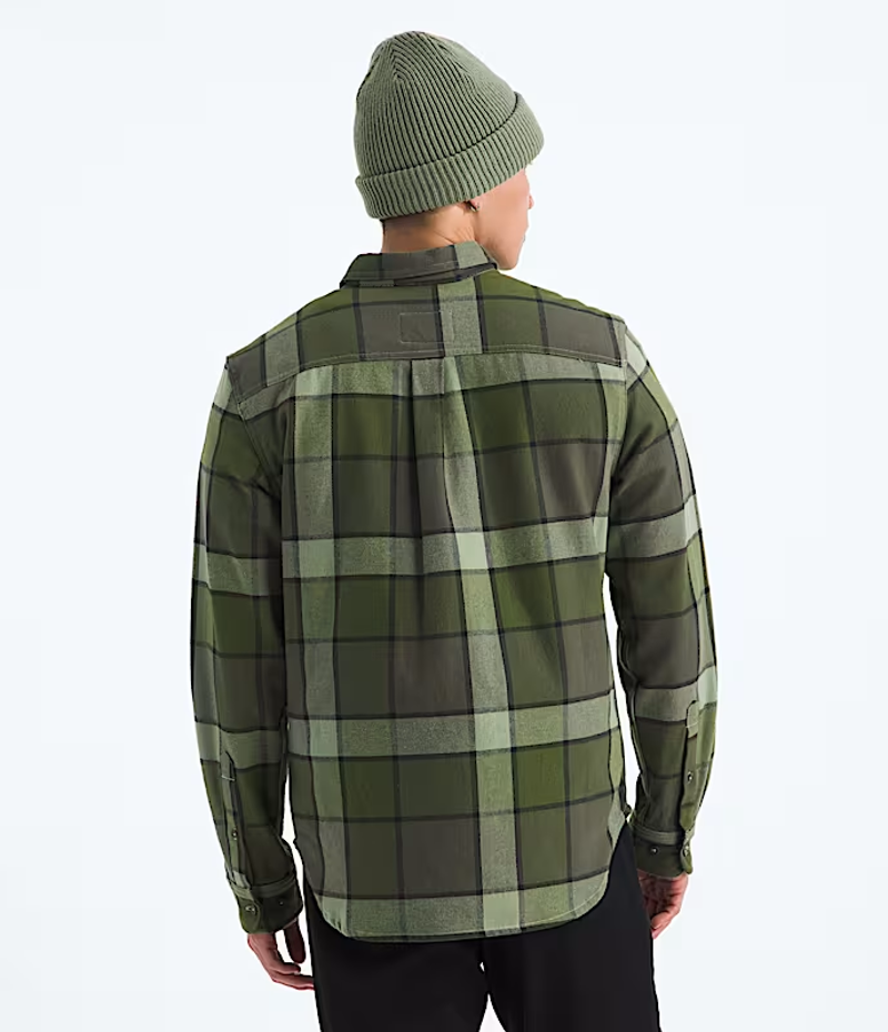 The North Face Arroyo Flannel Shirt Plaid in New Taupe Green-2