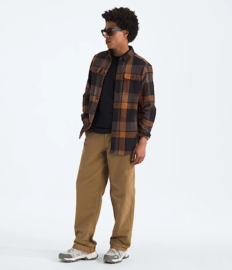 The North Face Arroyo Flannel Shirt Plaid in Small Plaid Burnt Umber-1
