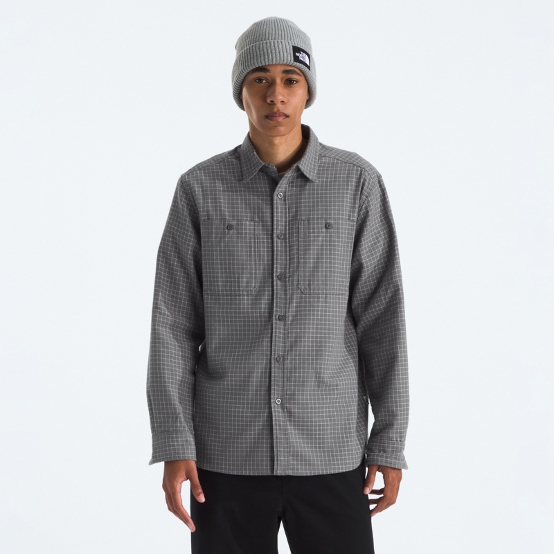 The North Face Arroyo LW Flannel Shirt in Smoked Pearl Grid Plaid