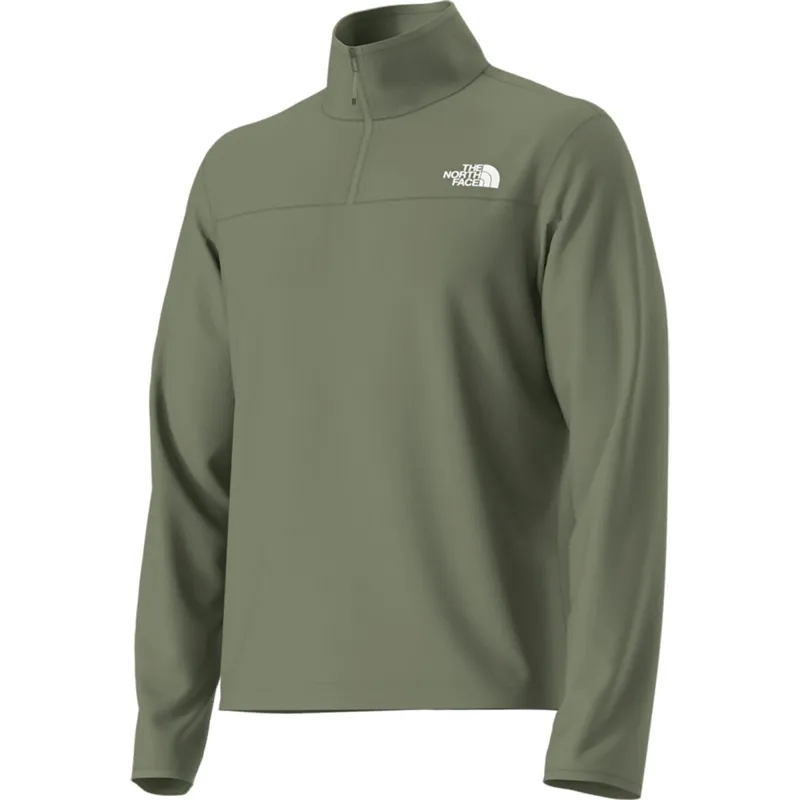 The North Face Cedar Trail Grid Fleece 1/4 Zip in Bark Mist-1
