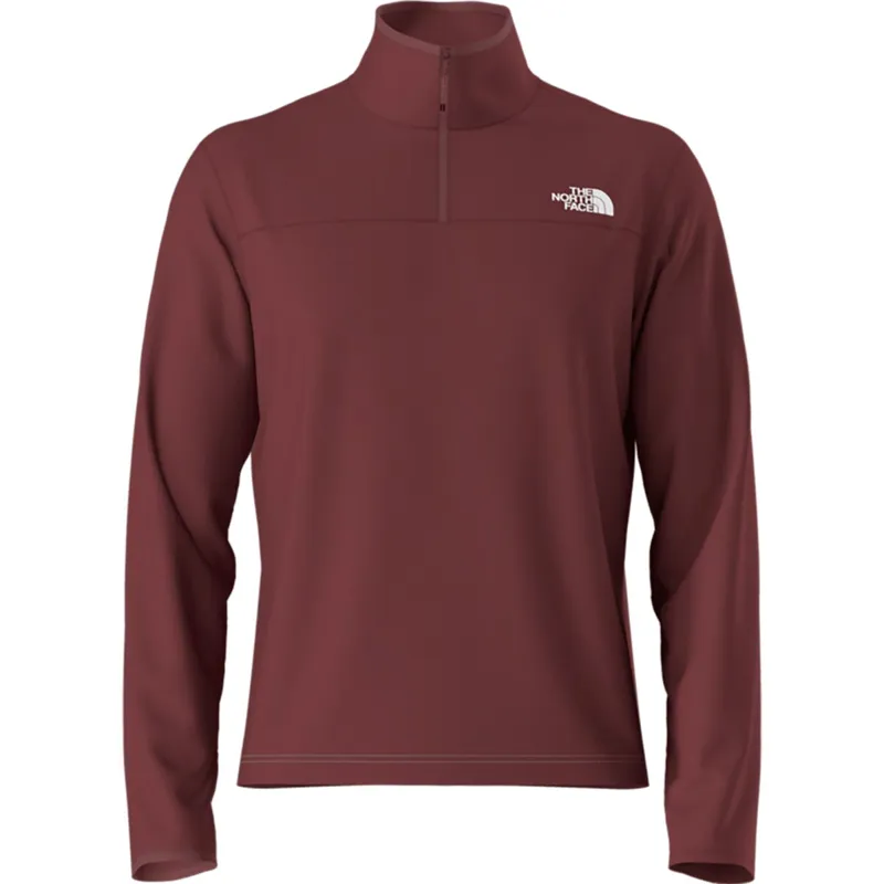 The North Face Cedar Trail Grid Fleece 1/4 Zip in Sumac