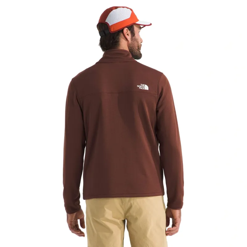 The North Face Cedar Trail Grid Fleece Full Zip Jacket in Ember Soil-1
