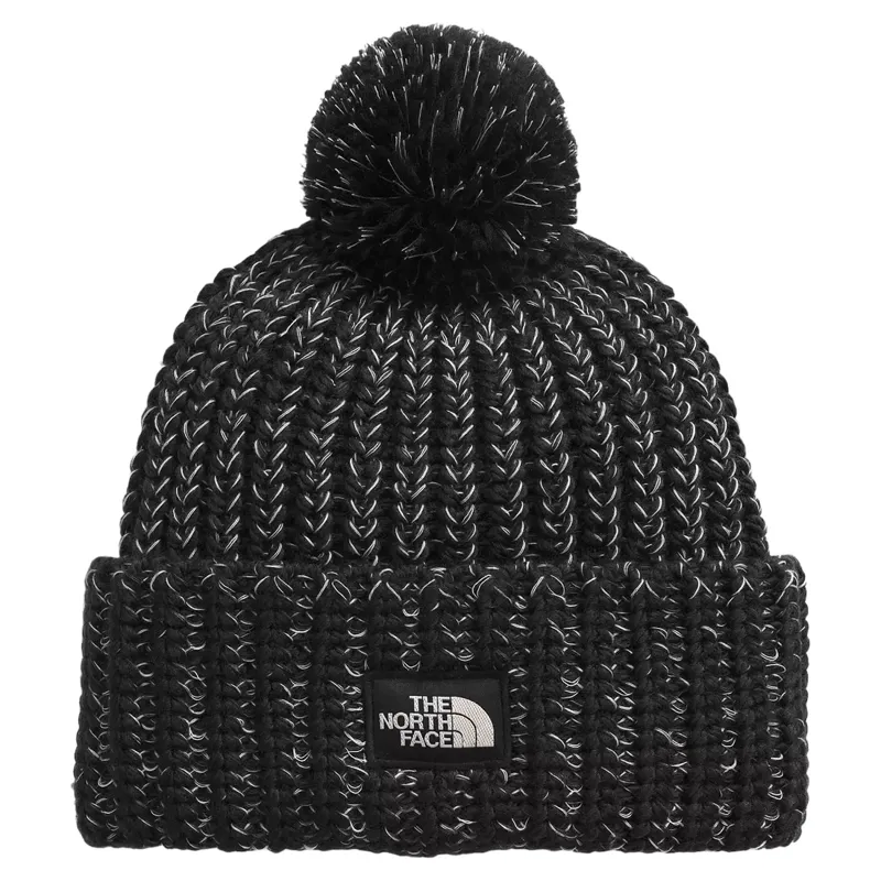The North Face Cozy Chunky Cabin Beanie in TNF Black/White Dune