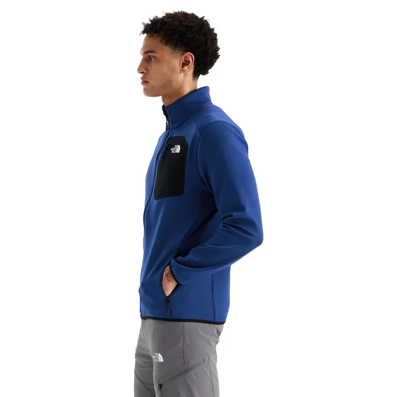 The North Face Crest Full Zip in Bold Blue/TNF Black-2