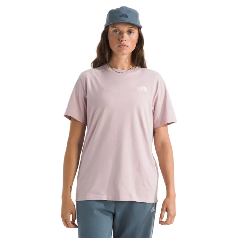The North Face Explore Pin Relaxed Short-Sleeve Tee in Metal Pink-1