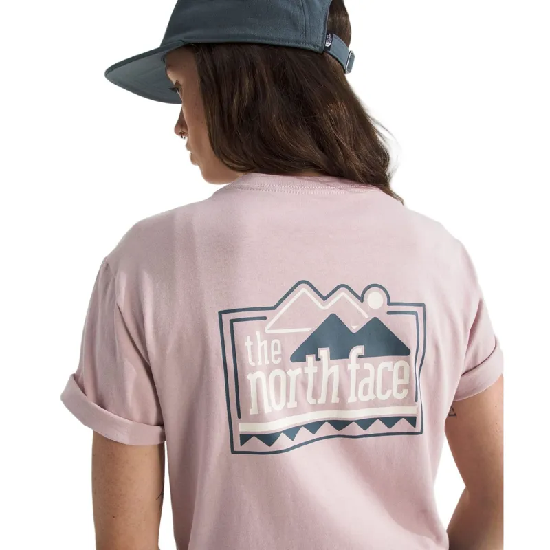 The North Face Explore Pin Relaxed Short-Sleeve Tee in Metal Pink-2