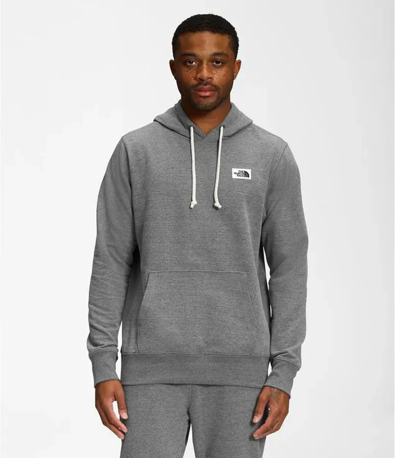 The North Face Heritage Patch Pullover Hoodie in Med Grey Heather