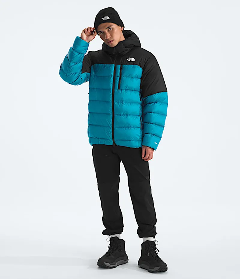 The North Face Kalix Down Hoodie in Dusk Blue/TNF Black-2