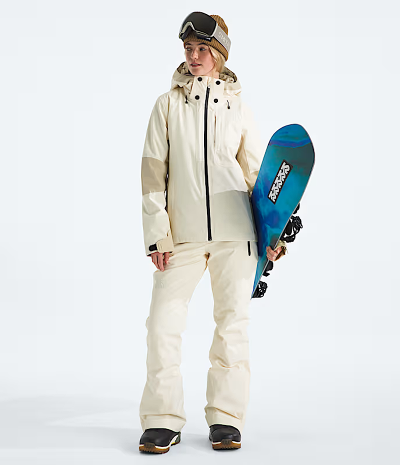 The North Face Women's Lenado Jacket in White Dune/Gravel-1