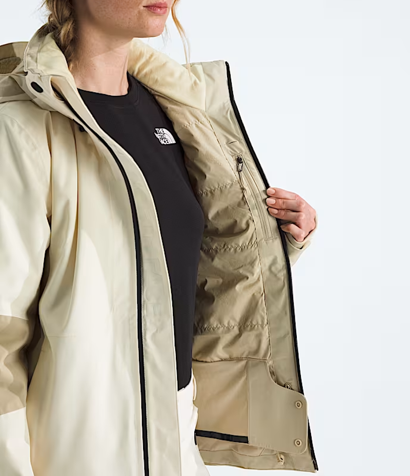 The North Face Women's Lenado Jacket in White Dune/Gravel-2