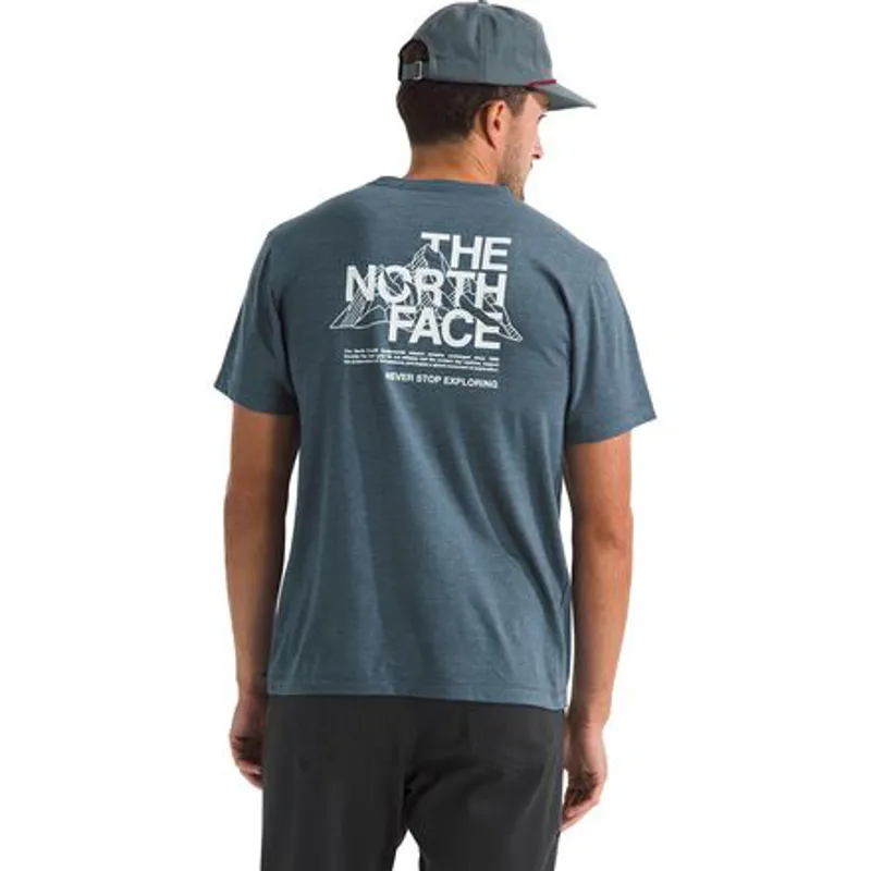 The North Face Mountain Sketch Tri-Blend Tee Shady Blue/White Heather