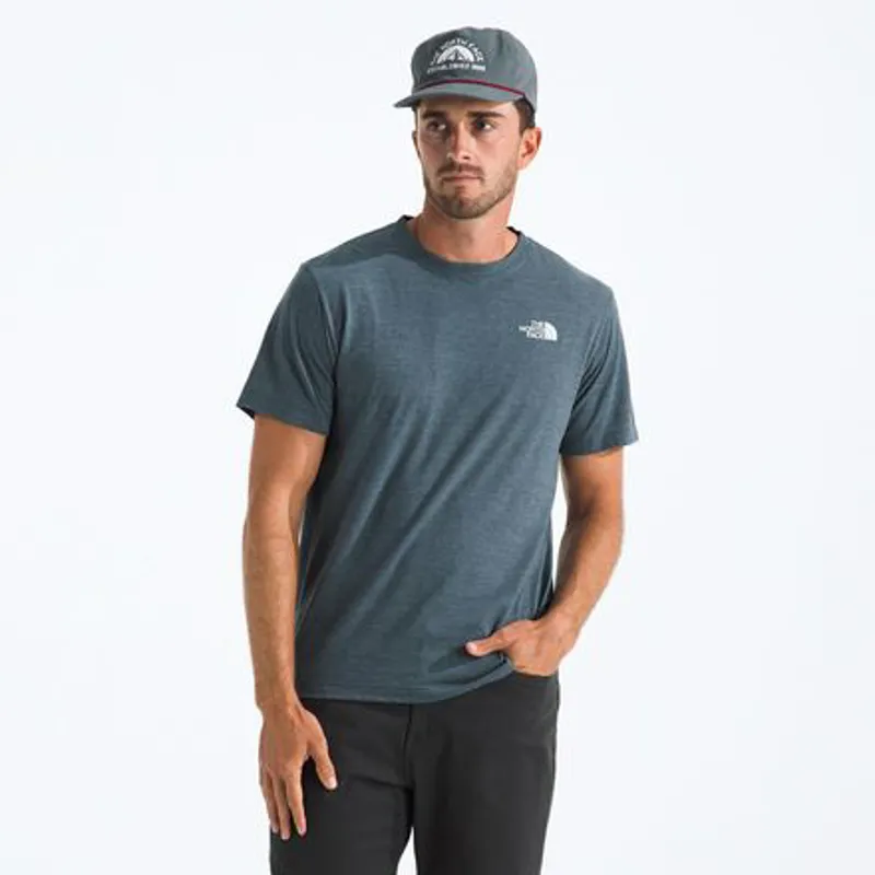 The North Face Mountain Sketch Tri-Blend Tee Shady Blue/White Heather-2