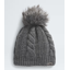 The North Face Women's Oh Mega Fur Pom Lined Beanie in Grey Heather