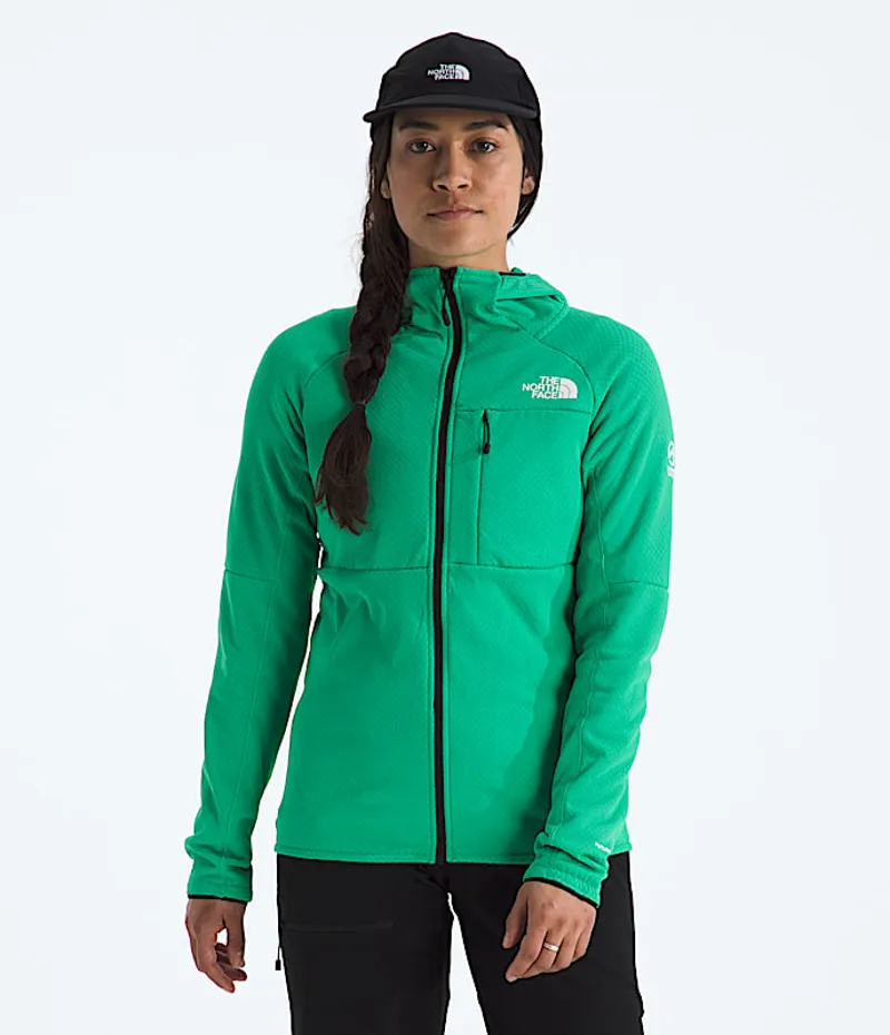 The North Face Women's Summit Futurefleece FZ Hoodie in Nebula Green-2