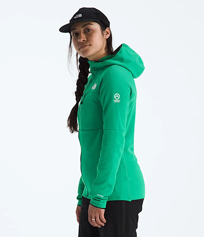 The North Face Women's Summit Futurefleece FZ Hoodie in Nebula Green-3
