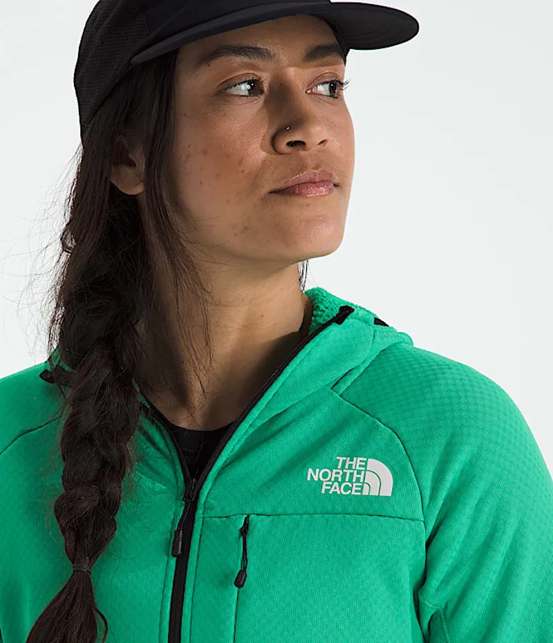 The North Face Women's Summit Futurefleece FZ Hoodie in Nebula Green-5