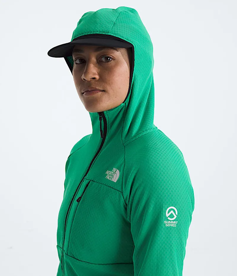 The North Face Women's Summit Futurefleece FZ Hoodie in Nebula Green-6