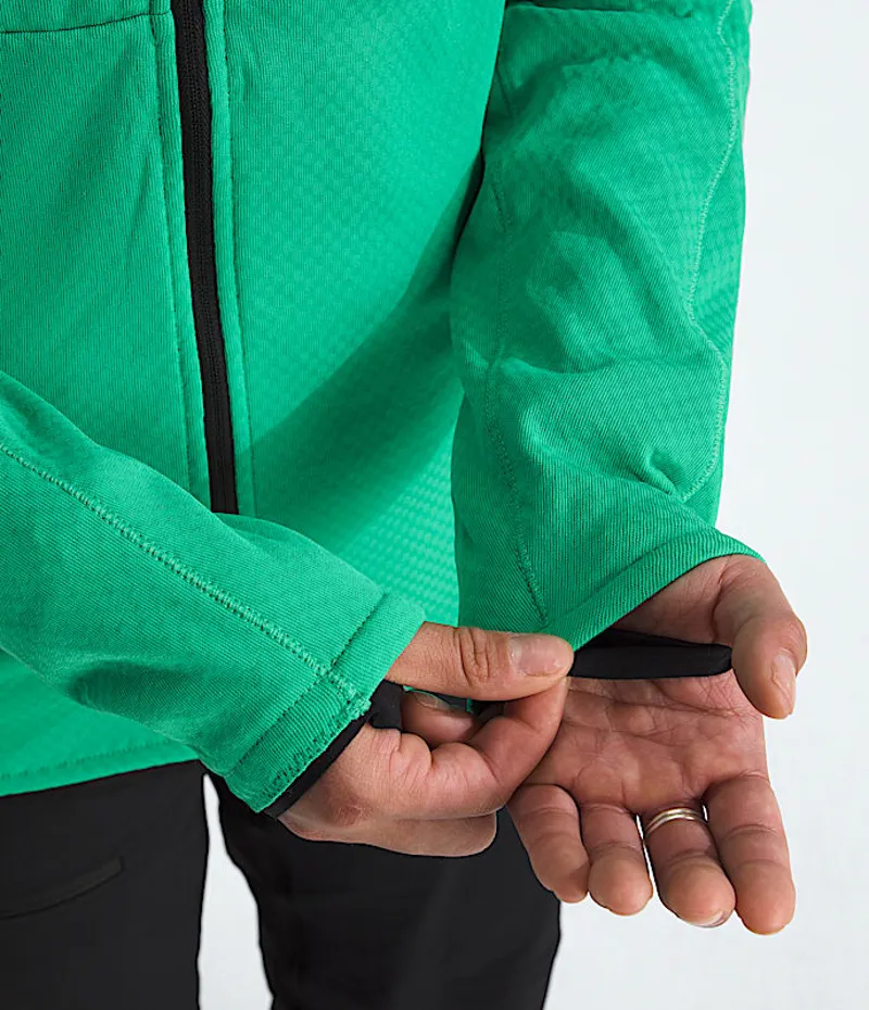 The North Face Women's Summit Futurefleece FZ Hoodie in Nebula Green-7