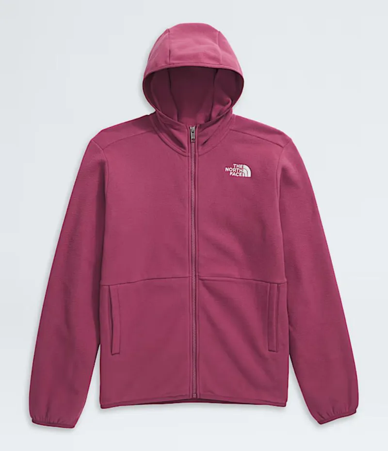 The North Face Teen Glacier Full Zip Hooded Jacket in Cyber Berry