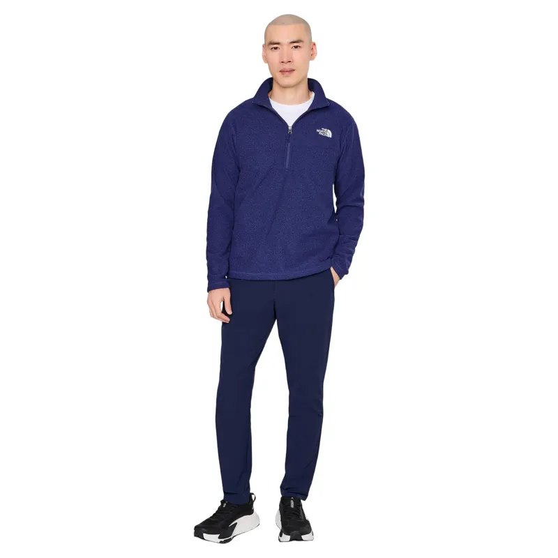 The North Face Textured Cap Rock 1/4 Zip in Bold Blue Heather-1