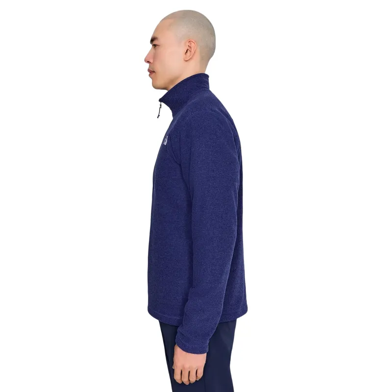 The North Face Textured Cap Rock 1/4 Zip in Bold Blue Heather-3
