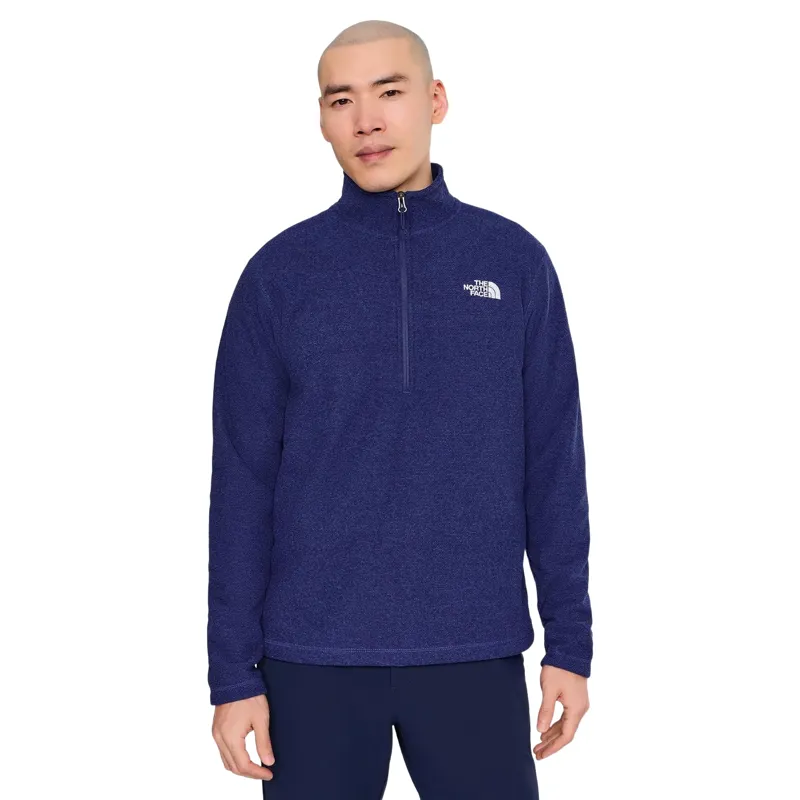 The North Face Textured Cap Rock 1/4 Zip in Bold Blue Heather