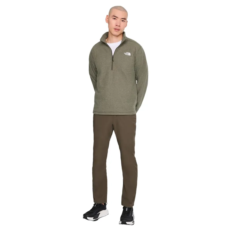 The North Face Textured Cap Rock 1/4 Zip in New Taupe Green Heather-1