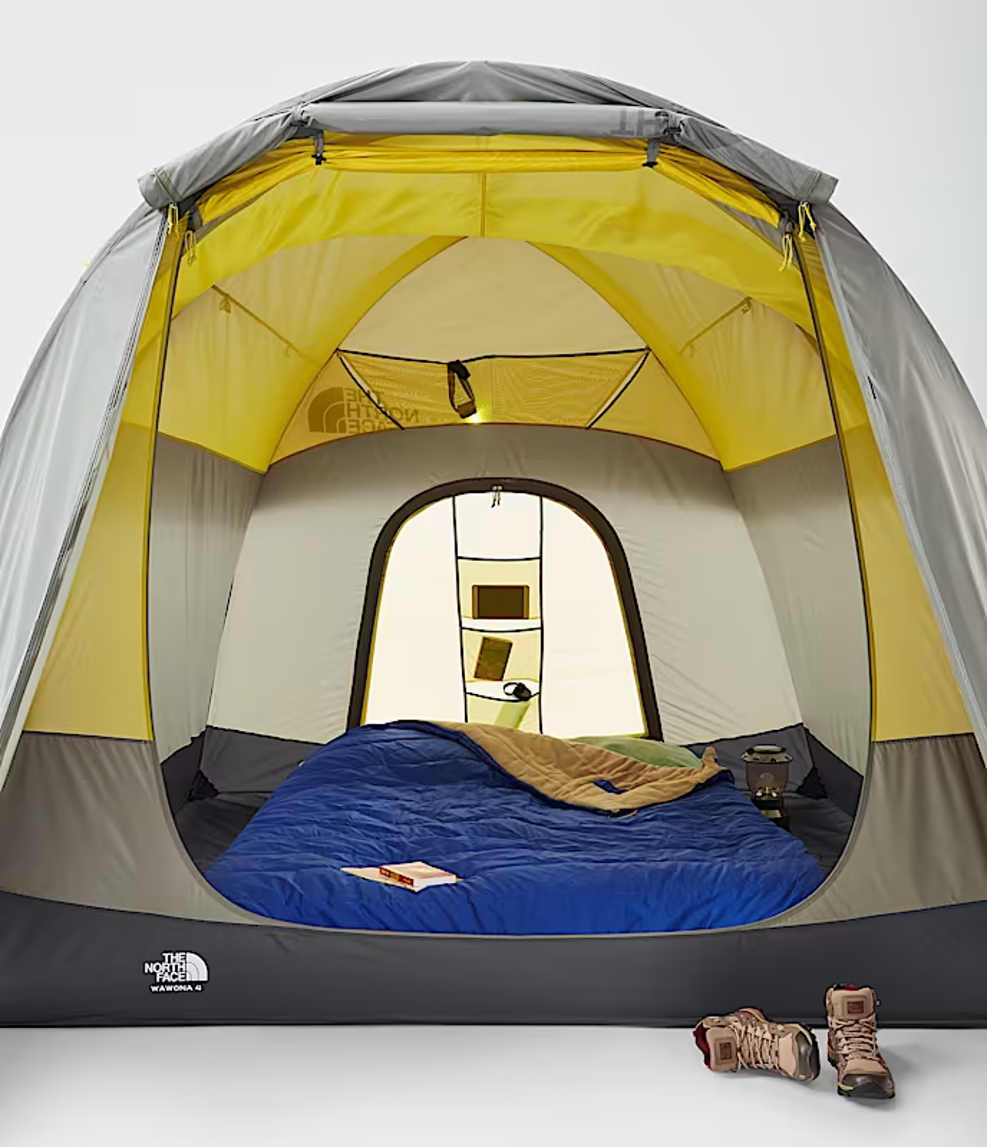 The North Face Wawona 4P Tent in Agave Green and Asphalt Grey