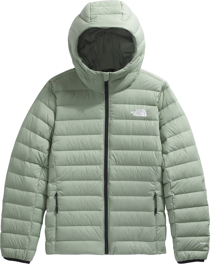 The North Face Women's Classic Down Hooded Jacket in Slate Moss