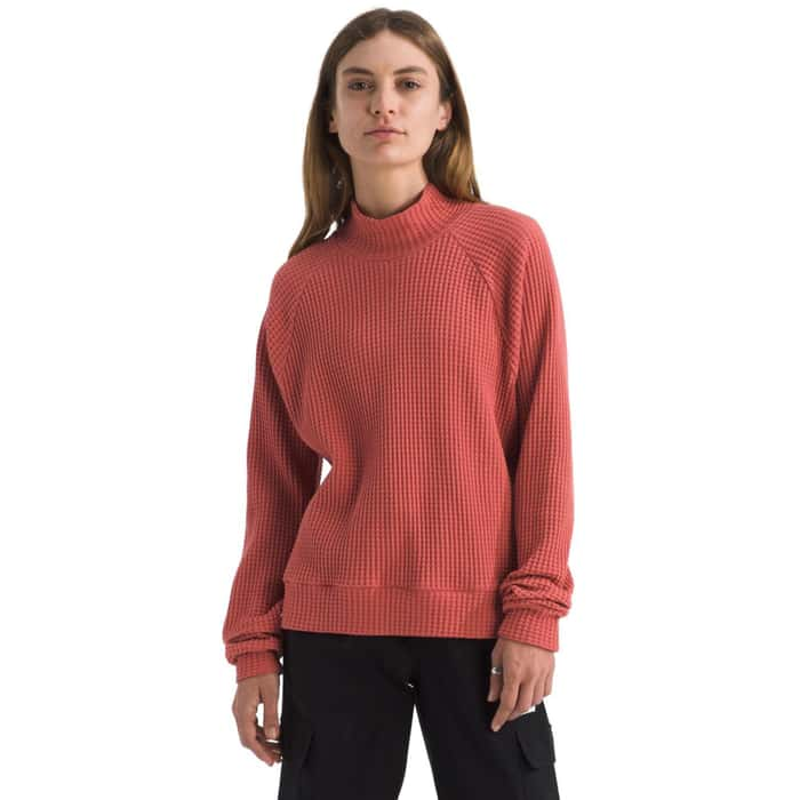 The North Face Women's Long Sleeve Mock Neck Chabot in Mars Dust