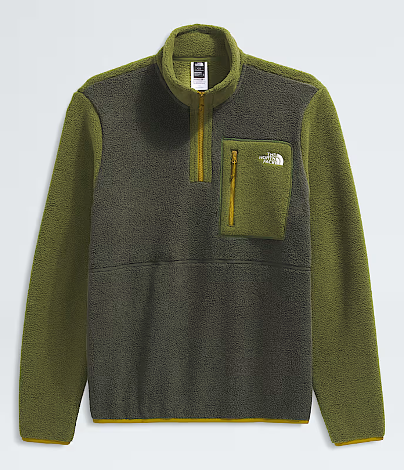 The North Face Yumiori 1/4 Zip in New Taupe Green/Woodland Green-2