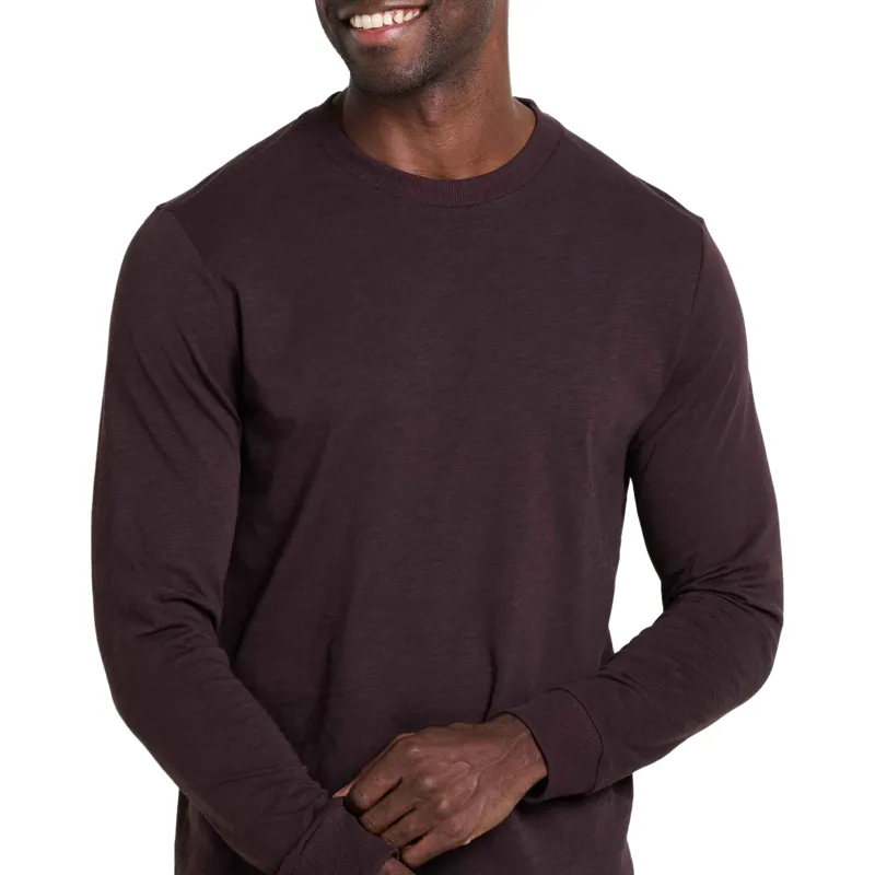 Toad and Co. Boundless Jersey Long Sleeve Crew in Carob-2
