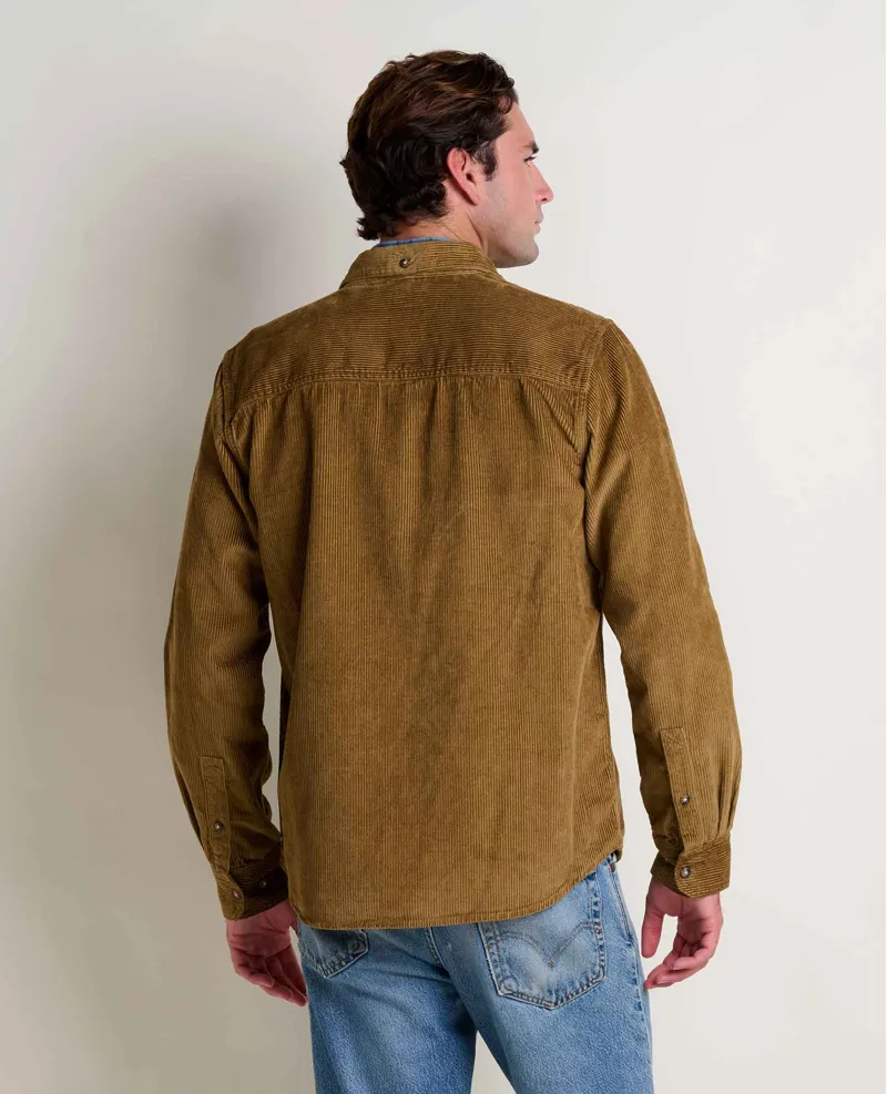 Toad and Co. Cascadia Cord Long Sleeve Shirt in Honey Brown-1
