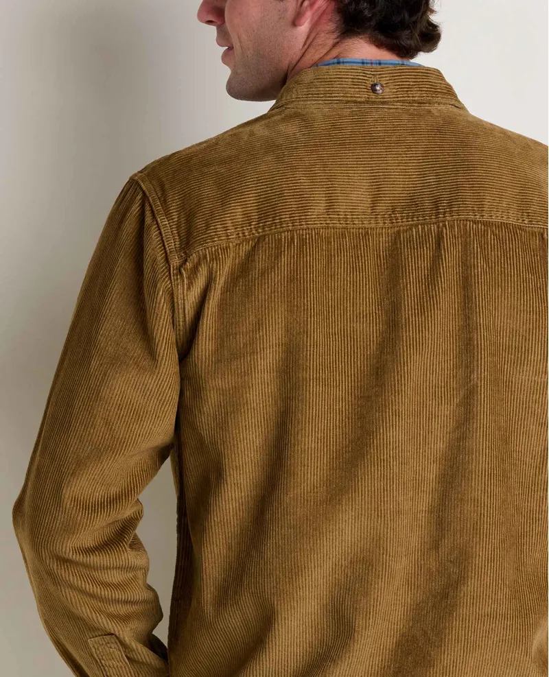 Toad and Co. Cascadia Cord Long Sleeve Shirt in Honey Brown-3