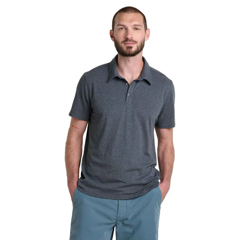 Toad and Co. Re-Form Polo in Heather Grey
