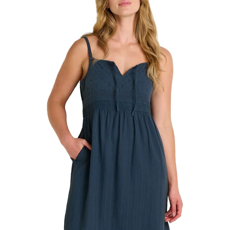 Toad and Co. Women's Airscape Tank Midi Dress in Midnight Dobby-3