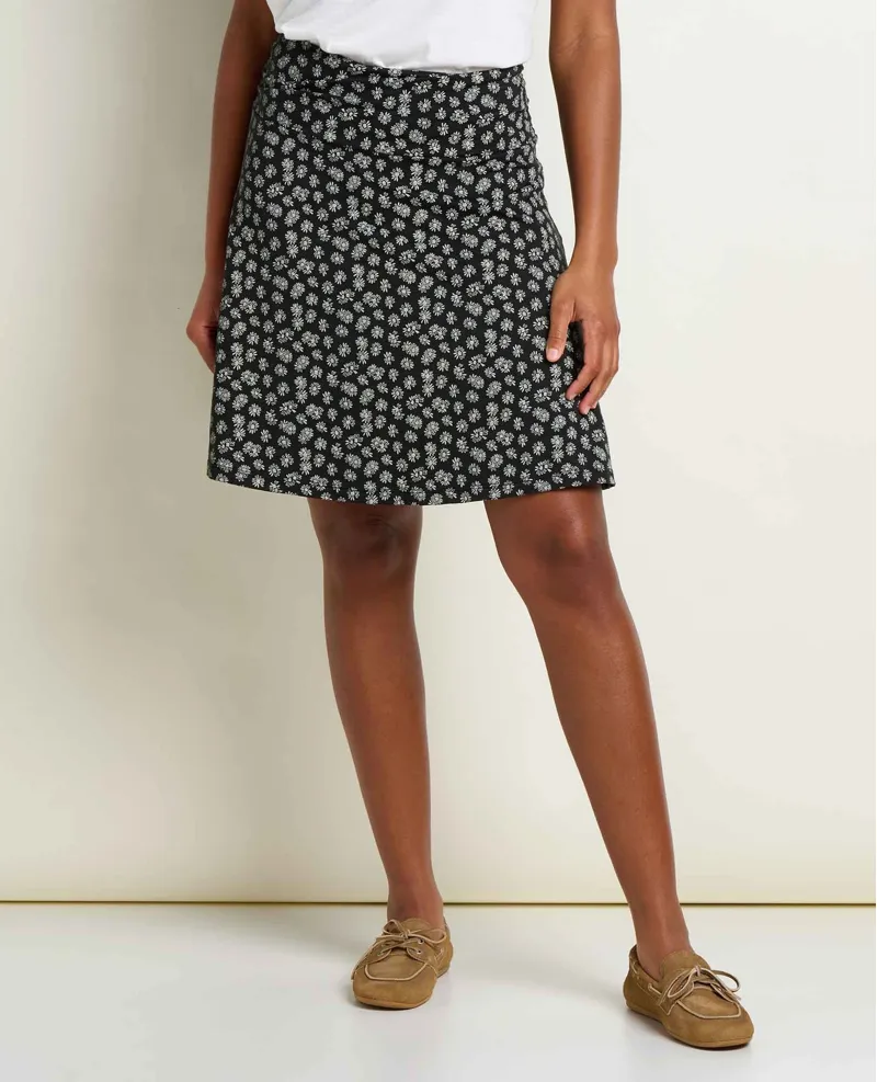Toad and Co. Women's Chaka Skirt in Black and Salt Print