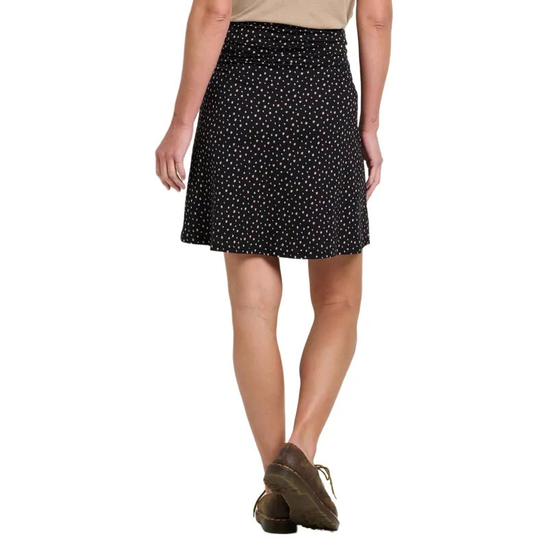 Toad and Co. Women's Chaka Skirt in Black Ditsy Dot Print-1