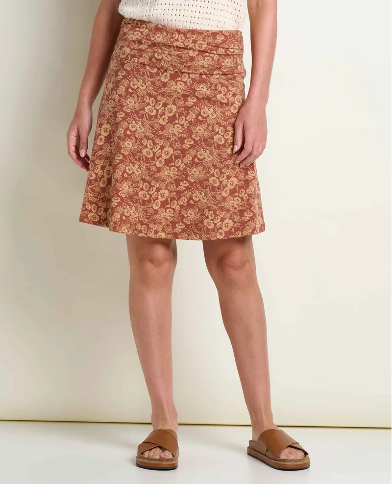 Toad and Co. Women's Chaka Skirt in Copper Print