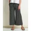 Toad and Co. Women's Chaka Wide Leg Crop Pant in Black and Salt Print