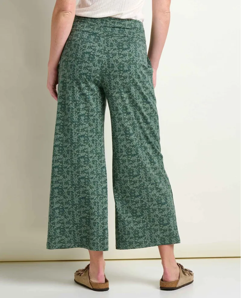 Toad and Co. Women's Chaka Wide Leg Crop Pant in Cilantro Print-1