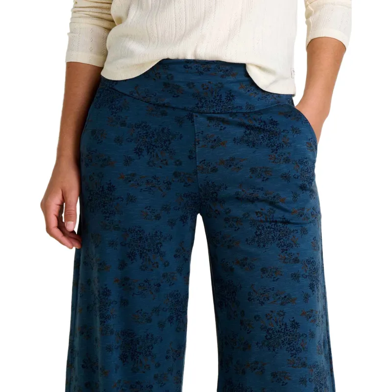 Toad and Co. Women's Chaka Wide Leg Crop Pant in Navy Print-2