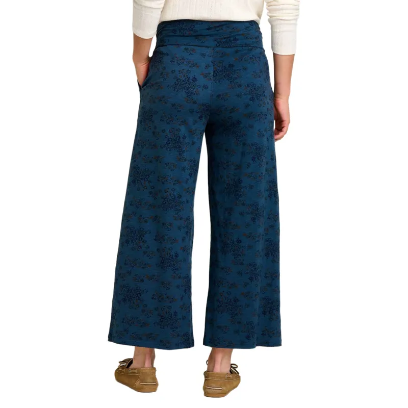 Toad and Co. Women's Chaka Wide Leg Crop Pant in Navy Print-1