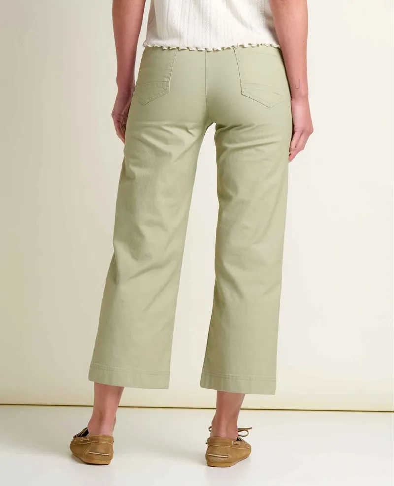Toad and Co. Women's Earthworks Wide Leg Crop Pant in Yucca-1