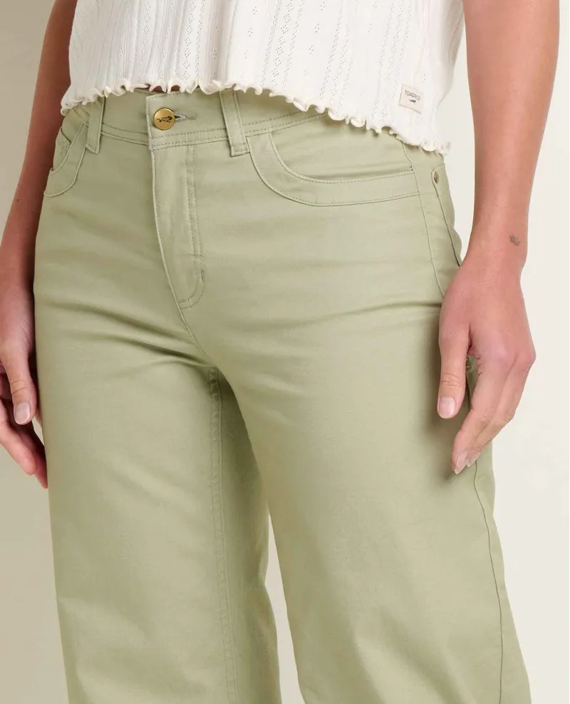 Toad and Co. Women's Earthworks Wide Leg Crop Pant in Yucca-2