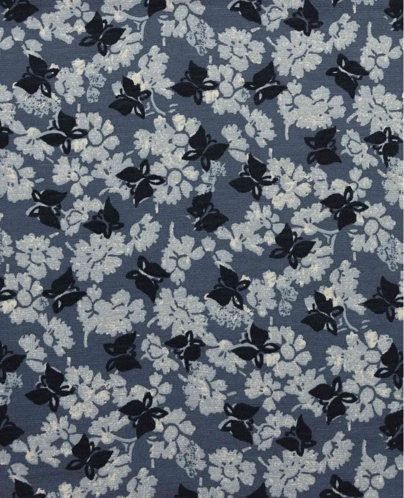 Toad and Co. Women's Marigold Tiered Midi Skirt in Pacific Blue Print-5