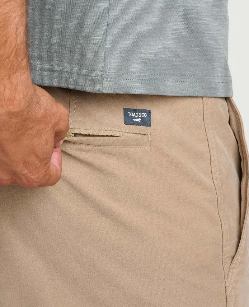 Toad and Co. Mission Trek Slim Chino Pant in Khaki-3